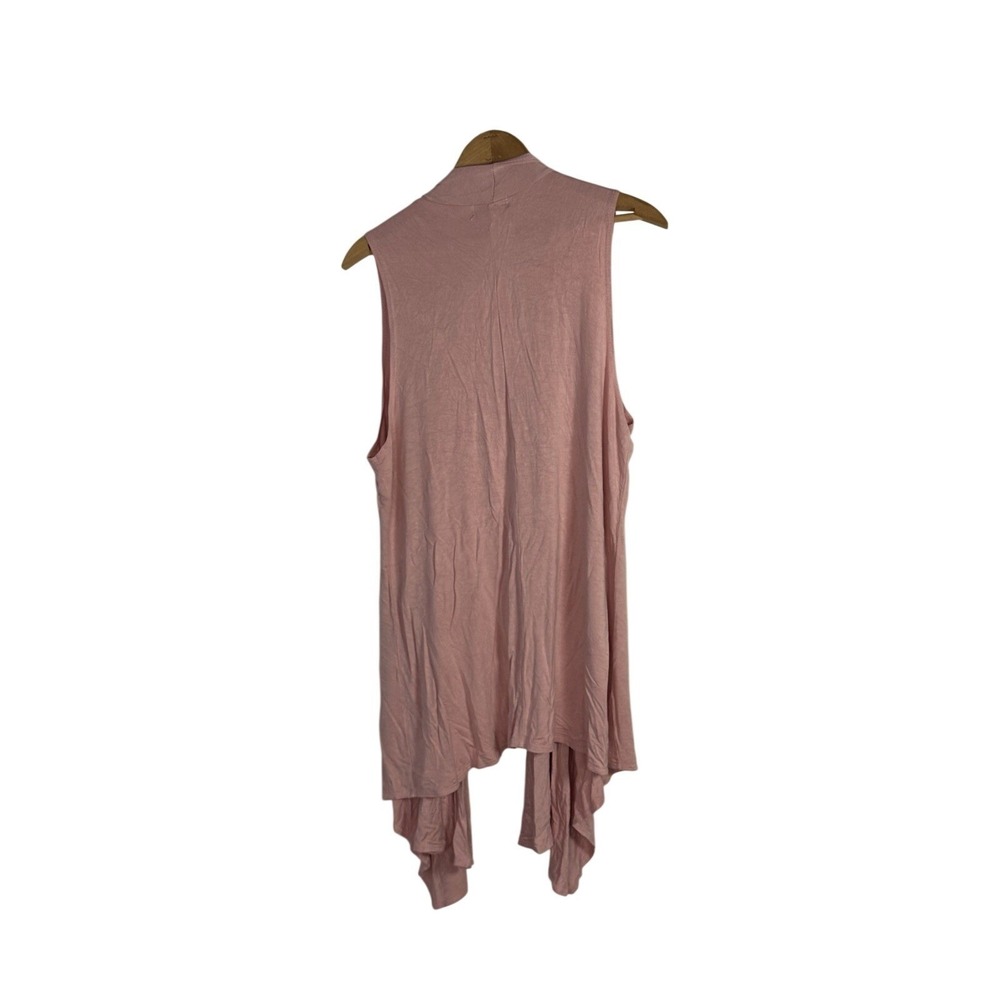 Shamaim Womens Sleeveless Cardigan Asymmetrical Hem‎ Open Front Wrap Drape Wrap - Picture 2 of 3